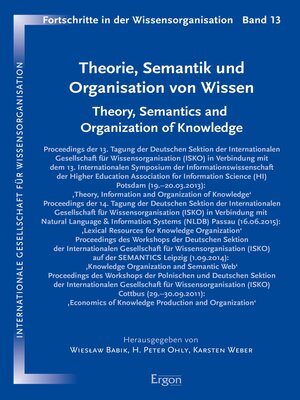 cover image of Theorie, Semantik und Organisation von Wissen